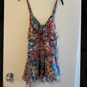 Floral Multicolor Sleeveless Dress